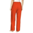 thumbnail image 3 of Fotbe Orange Women's Pajama Pants,Sleepwear Pants,Pj Bottoms Drawstring And Pockets-Large, 3 of 9