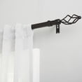 thumbnail image 2 of Exclusive Home Lancelot 1" Window Curtain Rod and Finial Set, Adjustable 36"-72", Matte Black, 2 of 8