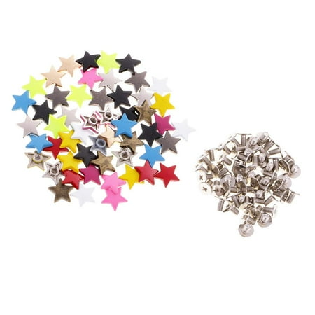 

50 Sets Pentagram Stud Rivet Punk Screw for Leather Craft