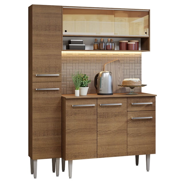 Mueble de Cocina Compacta 137cm Sin Tarja Emilly Madesa 09