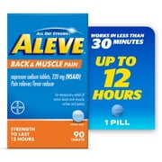 Aleve Back & Muscle Pain Reliever Naproxen Sodium Tablets, 90 Count