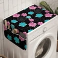 thumbnail image 1 of Tropical Washing Machine Organizer, Colorful Hibiscus Blossom Flowering Fragrance of Exotic Foliage, Anti-slip Fabric Top Cover for Washer and Dryer, Charcoal Grey and Multicolor, by Ambesonne, 1 of 1