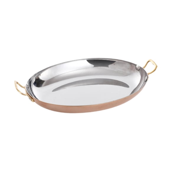 Plato ovalado de doble Mango, olla para Fideos Instantáneos, plato occidental resistente, olla de Ramen francés para ensalada, freír, restaurante, sop Estilo C