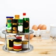 thumbnail image 3 of Clearance 2 Tier Lazy Turntable Lazy Organizer Use For A Organizer Or Kitchen Cabinet Organizers Stain for Home & Kitchen Silver, 3 of 7