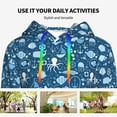 thumbnail image 4 of Lsque Octopus And Whale Pattern Casual Women's Hoodie,Hooded Sweatshirt with Kangaroo Pocket,Pullover Hoodie with Eye-catching Drawstrings-XX-Large, 4 of 7