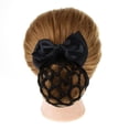 thumbnail image 2 of Cubierta De Bollos Para Mujer Net Snood Bowknot Decoración Barrette Pelo Net Jewelry Sunnimix Redecilla para el cabello, 2 of 7
