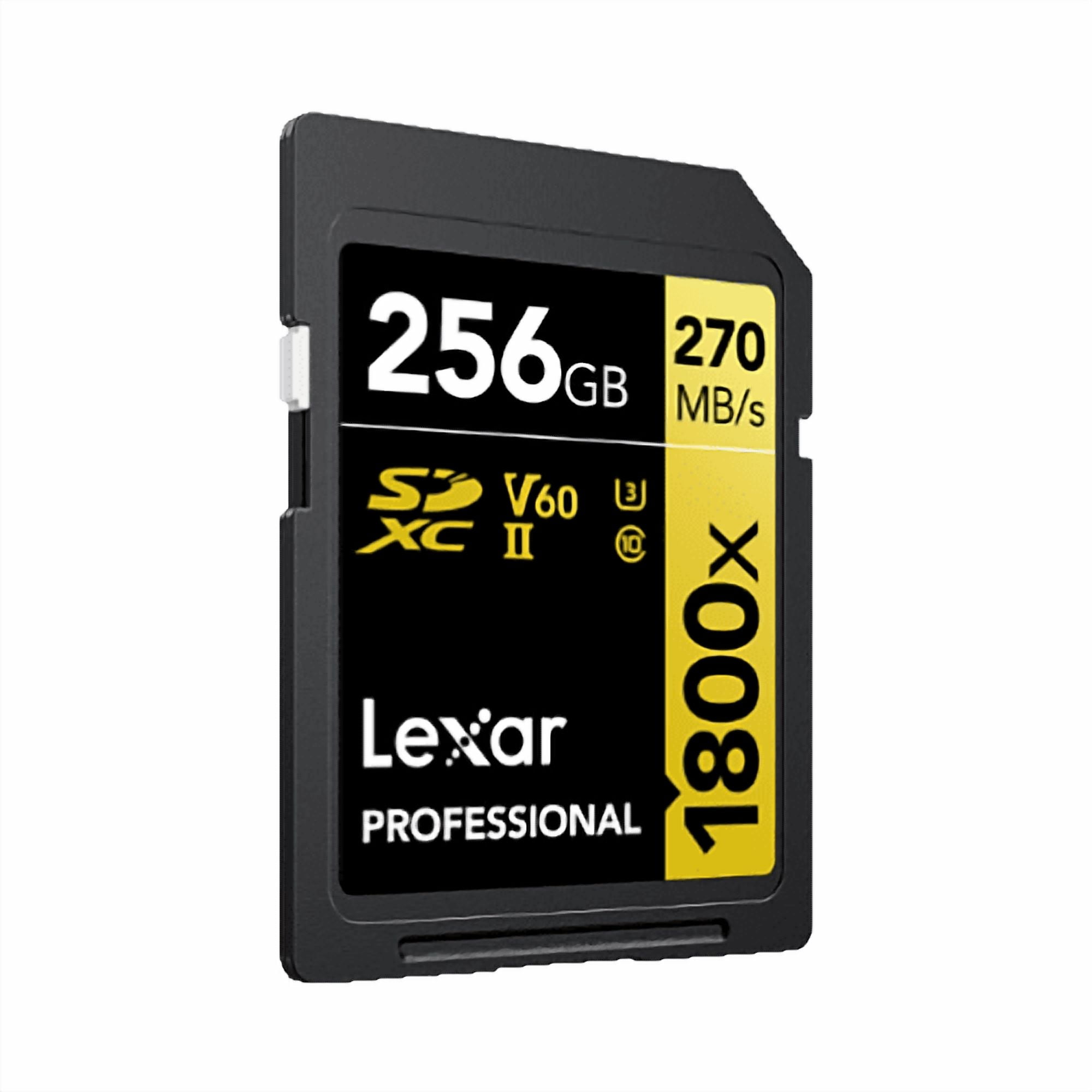 Lexar Professional 1800x SDXC UHS-II Card GOLD Series 256GB 2-Pack