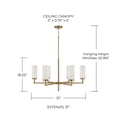thumbnail image 2 of Capital Lighting 451761 Alyssa 6 Light 31" Wide Chandelier - Brass, 2 of 5