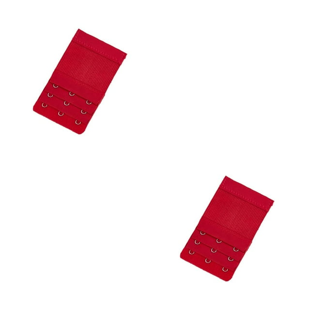 Wweixi Extension de Bretelle de Soutien-Gorge Respirante 3 Rangées 3 Crochets Accessoires pour Femmes Bande Allongée Réglable Lingerie Intimes Rouge Vin 2ensemble
