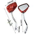 thumbnail image 2 of GFHFHITJ Skull Skeleton Hand Claw Side Mirrors Rearview Mirrors for Motorcycle with 8Mm 10Mm Thread Bolts, Left & Right(Red), 2 of 7