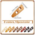 thumbnail image 2 of 80 Pcs Wood Toggle Buttons 8 Colors Horn Toggle Buttons Teeth Shape Wooden Sewing Buttons 2 Holes Sweater Coats Buttons for DIY Coat Clothes Sewing Accessories Decoration DIY, 2 of 7