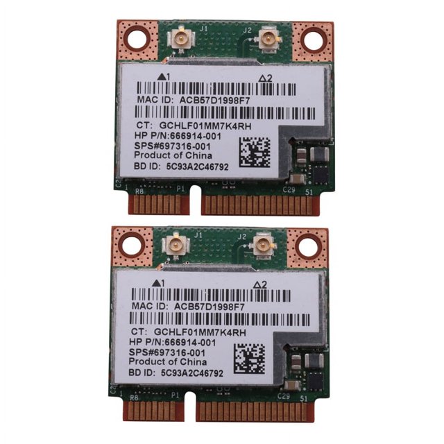 2X Doble Banda BCM943228HMB 802.11A/B/G/N 300Mbps Wifi Tarjeta Inalámbrica Bluetooth 4.0 Half MINI PCI-E Notebook Wlan 2.4Ghz 5Ghz