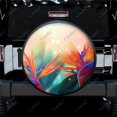 thumbnail image 1 of Colorful Strelitzia Flower Pattern Polyester Universal Spare Wheel Tire Cover Wheel Covers for Trailer RV SUV Truck Camper, 1 of 5