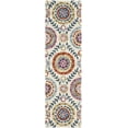 thumbnail image 2 of Safavieh Suzani Iskra Medallion Runner Rug, Ivory/Multi, 2'3" x 12', 2 of 8