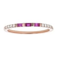 thumbnail image 3 of 14K Rose Gold 1/5 carat Diamonds and Pink Sapphires Semi Eternity Band Ring by Hollywood Hills Jewelers, 3 of 4
