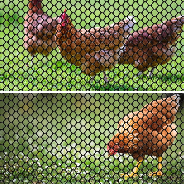 Bocaoying Plastic Chicken Wire Mesh, Black, 197" Length photo 5