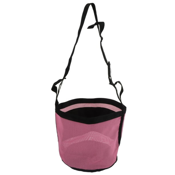 Mesh Feed Bag, Horse Feed Bag Reinforced Design Comfortable With Strap