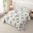 thumbnail image 3 of Erosebridal Cartoon Cactus Quilt King for Boys Girls, Floral Bloom Print King Coverlet Set, 3-Piece, 3 of 7