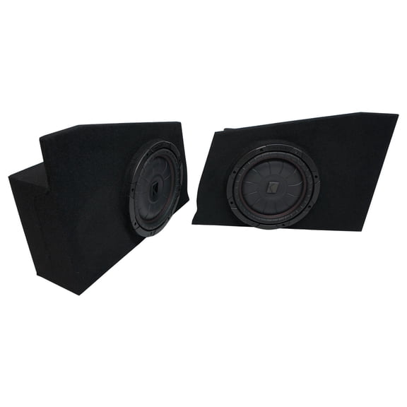 10-15 Chevy Camaro Coupe Rear Side Kicker CompVT CVT10 Dual 10" Sub Box 2 Ohm