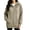 Khaki, variant on Sheghy Zip Hoodie for Women Long Sleeve Hooded Sweatshirt Casual Khaki S