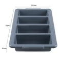 thumbnail image 5 of Julyeen 4 Pack Plastic 4-Compartment Commercial Cutlery Bin, Plastic Restaurant Silverware Holder Tray, Grey, 5 of 10