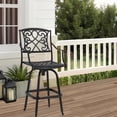 thumbnail image 2 of Rustic Industrial Bar Stool-Metal Swivel Barstools-Counter Bar Height-Vintage Farmhouse Kitchen Breakfast Cafe Stool-with Backrest & Armrests, 2 of 6