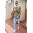 thumbnail image 5 of Iceglad Men's Crewneck Sweater Soft Cotton Rib Knit Casual Long Sleeve Classic Pullover Sweater, 5 of 7
