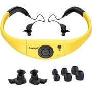 Waterproof Mp3 Player for Swimming, IPX8 8GB Underwater Music s for Sports(4 Pairs Earplugs)-Yellow