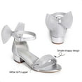 thumbnail image 5 of DREAM PAIRS Girls Sandals Low Heel Dress Pump Ankle Strap Interchangeable Bow Flower Wedding Party Shoes for Little Kid/Big Kid, 5 of 6