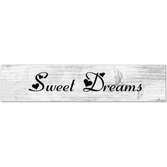 Cskhip Sweet Dreams Wood Signs Vintage Wood Plaque Motivational Wall Decorations for Living Room Rustic Wall Art Kitchen Wall Hanging Signs Home Decor Housewarming Gift 6x16 Inch