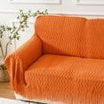 Battilo Burnt Orange Throw Blanket for Couch,Decorative Fall Throw