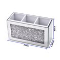 thumbnail image 2 of Organizador de brochas de maquillaje Amezey con espejo y diamantes, 2 of 6
