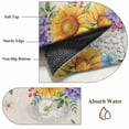 thumbnail image 6 of Large Round Rug 8Ft Washable Non-Slip, Watercolor Flowers Circle Area Rugs for Living Room Bedroom, Spring Sunflowers Daisy Butterflies Beige Indoor Floor Mats Carpet Runner for Home Decor, 6 of 8