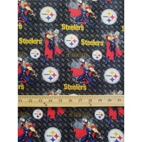 100% Cotton Fabric "NFL's Pittsburgh Steelers, FOOTBALL THOR" Print/45"W/ Sold By The Continuous Yard