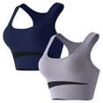 thumbnail image 1 of Blczomt Gym Womens Sports Bras High Impact Crop Tank Tops Yoga Longline Bra, 1 of 4