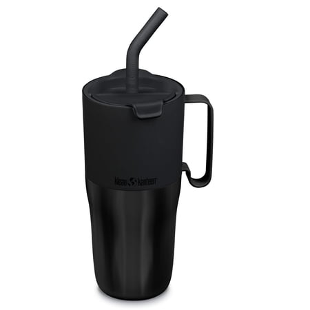 Klean Kanteen Rise Insulated Tumbler - Reusable Tumbler for Quick Hydration - Stainless Steel - Vacuum Insulation - Dishwasher-Safe - BPA-Free - Straw Lid - 26 oz - Black