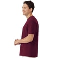 thumbnail image 3 of Gildan Light Cotton Short Sleeve T-Shirt, Modern Classic Fit Crewneck Tee for Men, Maroon, 2XL, 3 of 5