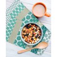 thumbnail image 3 of Turquoise Boho Kitchen Dish Towels for Drying Dishes Set of 4, Modern Abstract Art Floral Geometric Waffle Weave Microfiber Hand Tea Bathroom Towels Quick Dry & Absorbent Towel 12x12, 3 of 7
