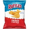 Ruffles Cheddar & Sour Cream Flavored Potato Chips, 2.625 oz Bag