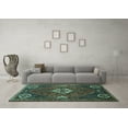 thumbnail image 3 of Ahgly Company Indoor Rectangle Persian Turquoise Blue Traditional Area Rugs, 3' x 5', 3 of 4