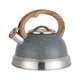 thumbnail image 2 of Hervidor de agua de acero inoxidable con silbato fuerte, apto para diversas estufas, tetera, tetera para senderismo, barbacoa, picnic al aire libre Gris, 2 of 8