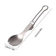 thumbnail image 3 of Titanium Folding Spork, Portable Camping Cutlery With Compact Foldable Design, for Backpacking and Outdoor Travel, Silver, 3 of 6