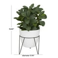 thumbnail image 3 of DecMode 17" Artificial Eucalyptus Plant in Realistic Leaves and Metal Stand and White Pot, 3 of 8