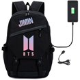 thumbnail image 1 of Kpop BTS Bag Bookbag College Bag School Bag Backpack with USB Charging Port, 1 of 6
