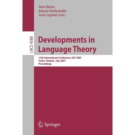 ISBN 9783540732075 product image for Developments in Language Theory : 11th International Conference, Dlt 2007, Turku | upcitemdb.com