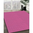 thumbnail image 3 of Ahgly Company Machine Washable Indoor Round Transitional Deep Pink Area Rugs, 8' Round, 3 of 7