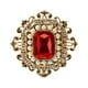 thumbnail image 1 of Brillo Diamante de Imitación Flor Nupcial Boda Ramo Broche Pin Decoración Elegante rojo, 1 of 7
