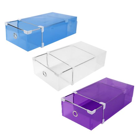 Practical Half Transparent Drawer Style Shoe Box For Both Men And