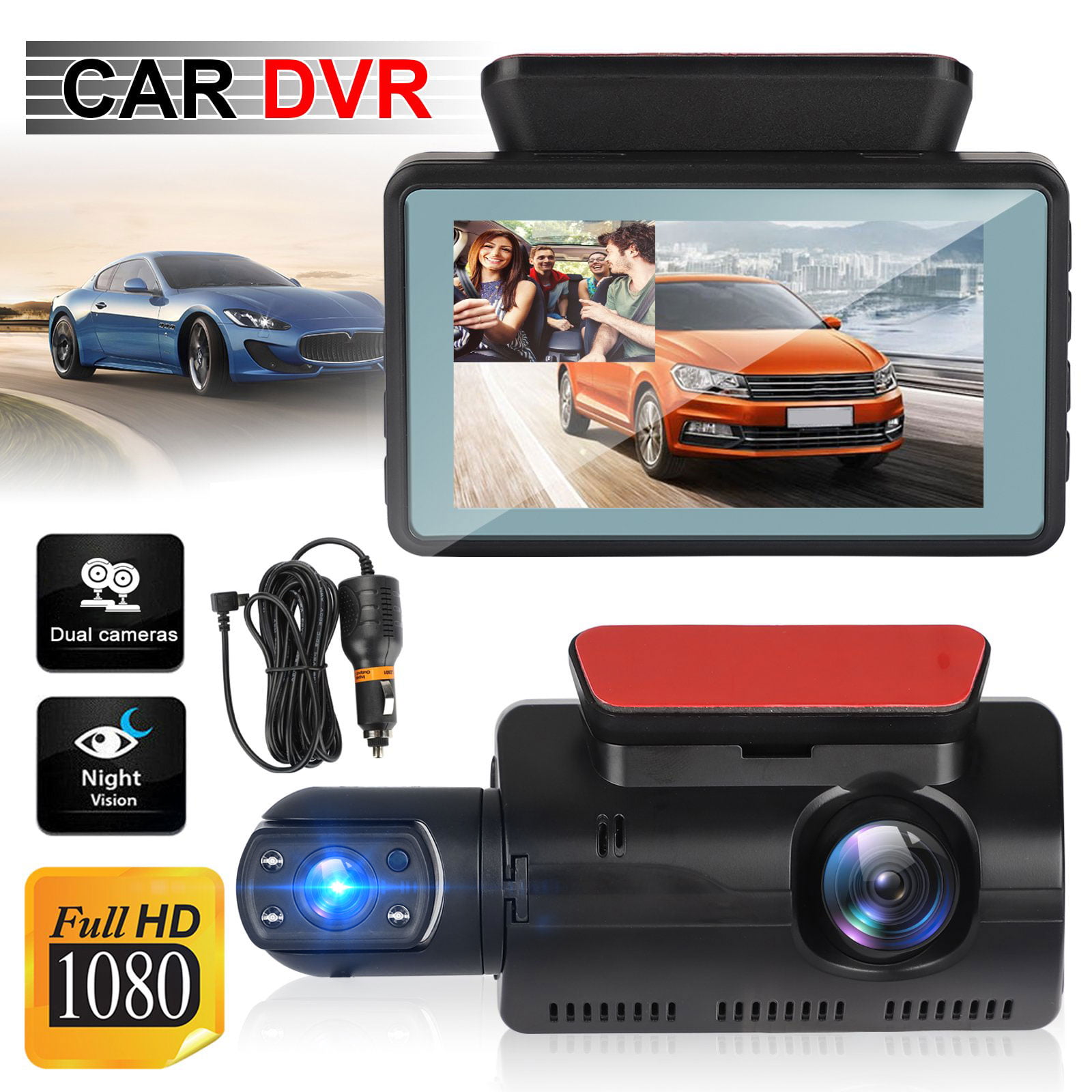 VAV 4K Dash Cam 3840X2140@30Fps Wi-Fi Car Dash Camera with Sony Night Vision Sensor G-Sensor Dashboard Camera Recorder with Parking Mode Loop Recording 