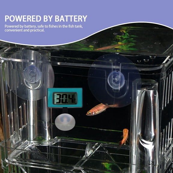 OULII 1Pcs Aquarium Monitor for Temperature Monitoring Black ABS Fish Tank Compatible